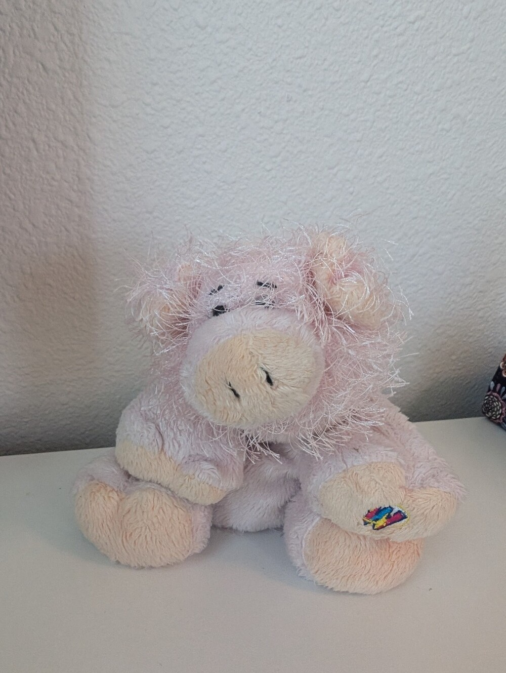 GANZ Light Pink Piglet Plush with Cream Accents